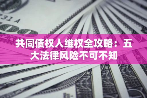 武汉共同债权人维权全攻略：五大法律风险不可不知