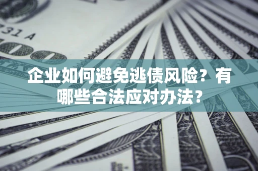 武汉企业如何避免逃债风险？有哪些合法应对办法？