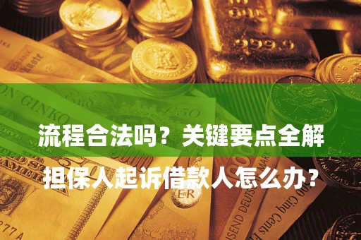 武汉

担保人起诉借款人怎么办？流程合法吗？关键要点全解析
