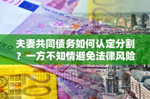 武汉夫妻共同债务如何认定分割？一方不知情避免法律风险必看！